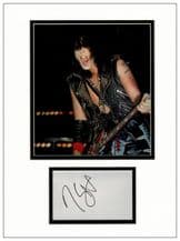 Nikki Sixx Autograph Signed Display - Motley Crue