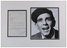 Norman Wisdom Signed Letter Display
