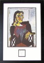Pablo Picasso Autograph Signed Display