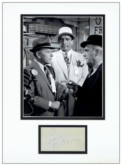 Pat O'Brien Autograph Signed Display - Some Like It Hot