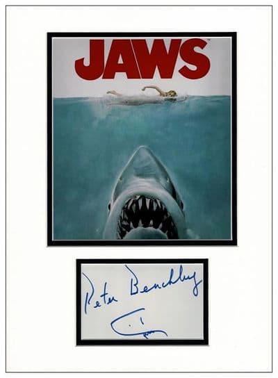 Peter Benchley Autograph Signed Display - Jaws