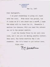 PG Wodehouse Typed Letter Signed