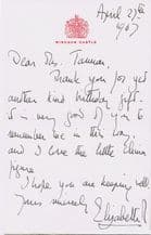 Queen Elizabeth II Autograph Letter Signed