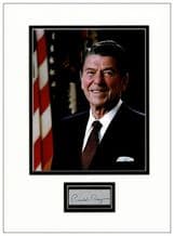 Ronald Reagan Autograph Signed Display