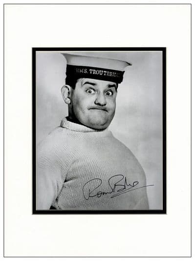Ronnie Barker Autograph Signed Photo - The Navy Lark