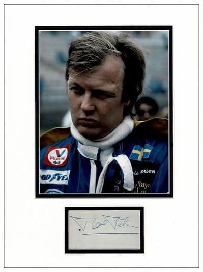 Ronnie Peterson Autograph Signed Display