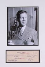 Rudy Vallee Autograph Signed Cheque Display