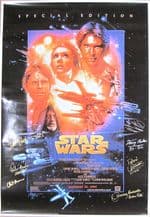 Star Wars Cast Signed Movie Poster - Signed by 7