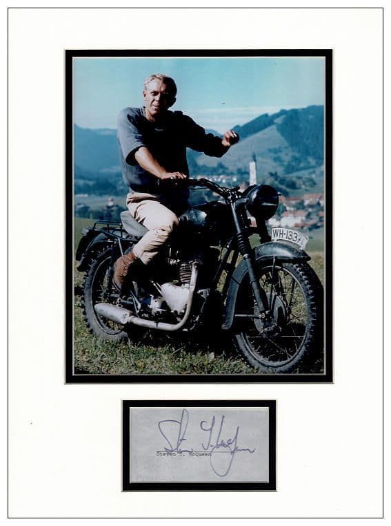 STEVE MCQUEEN signed autograph PHOTO DISPLAY The Great Escape 