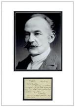Thomas Hardy Autograph Signed Note Display