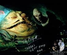 Toby Philpott Autograph Signed Photo - Jabba The Hutt