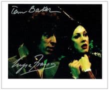 Tom Baker Myra Frances Autograph Signed Doctor Who