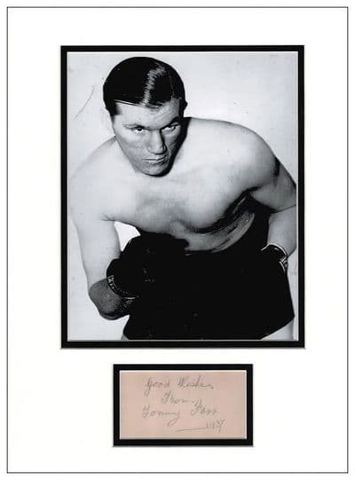 Tommy Farr Autograph Signed Display