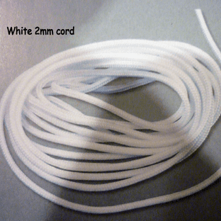 2mm White cord (sold by the metre)