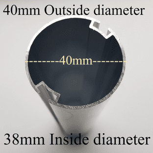 40mm Outside Diamater ROLLER BLIND TUBE (38mm I/D)