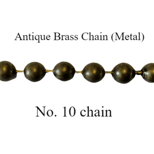 Antique Brass Chain No.10  control chain (sold by the metre)