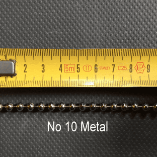 Made to Measure NON-RUST METAL Continuous Loop chain (No 10, 4.5mm BALL chain )