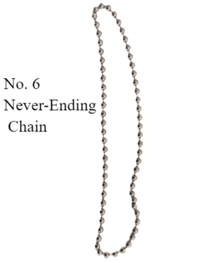 Never ending/ Continuous Loop No 6 metal chain (3.2mm ball diameter)