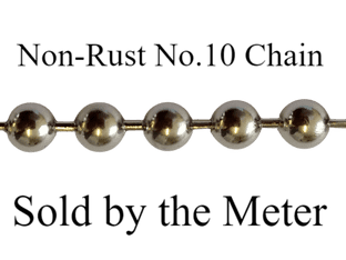 NON-RUST METAL No.10  control chain (sold by the metre)