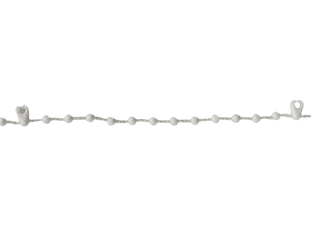 WHITE Bottom chain to fit 5" /127mm wide fabric (SOLD BY THE METRE)