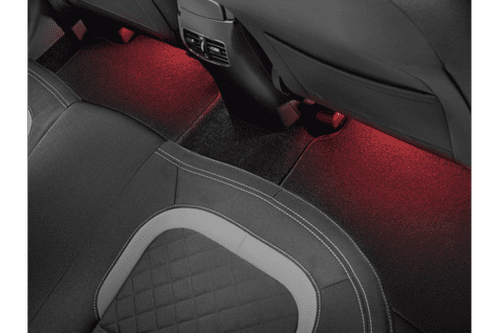 Kia Optima Sportswagon (2016-2018) LED Footwell Illumination, Red, Second Row