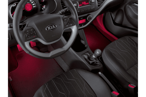 Kia Optima Sportswagon (2019-) Led Footwell Illumination (Red) Front
