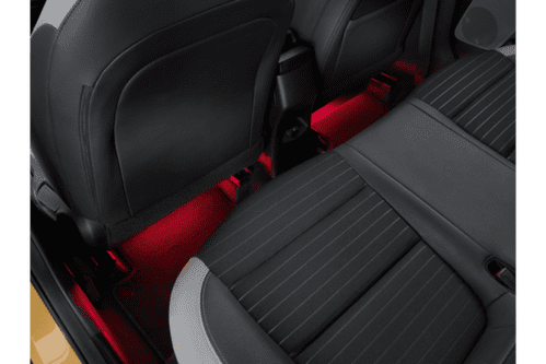 Kia Picanto (2021-) LED Footwell Illumination, Red, Second Row