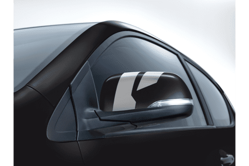 Kia Picanto 3 Door (2011-2014) Sporty mirror decals (Bright silver)