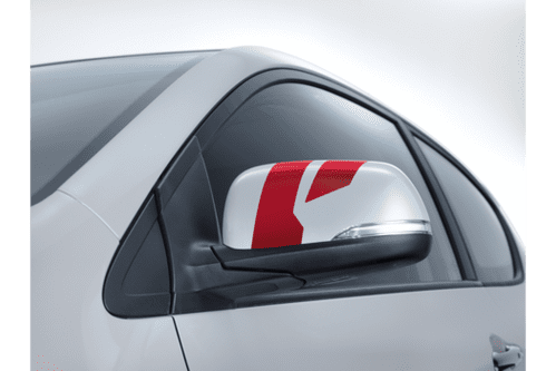 Kia Picanto 3 Door (2011-2014) Sporty mirror decals (Dark Red)