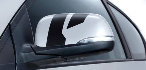 Kia Picanto 3 Door (2015-2016) Sporty mirror decals (Black)