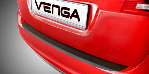 Kia Venga (2010-2014) Rear bumper protection foil (Black)