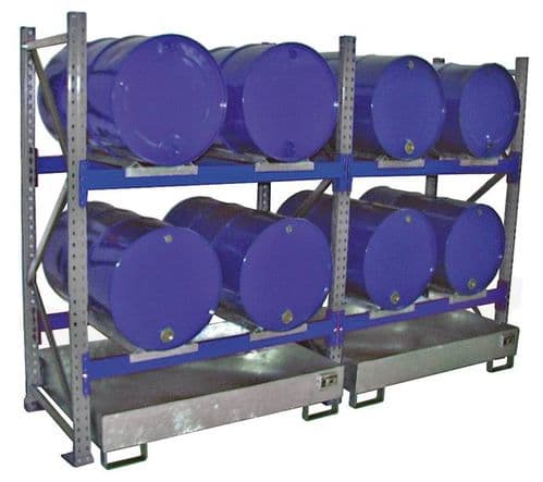 Drum Shelving Units complete with Retention Sump Trays