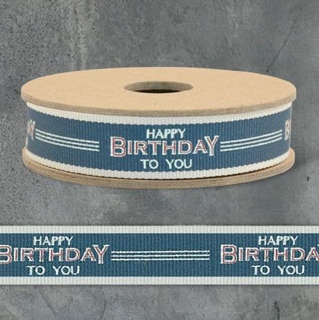 3m Ribbon-Vintage Happy Birthday