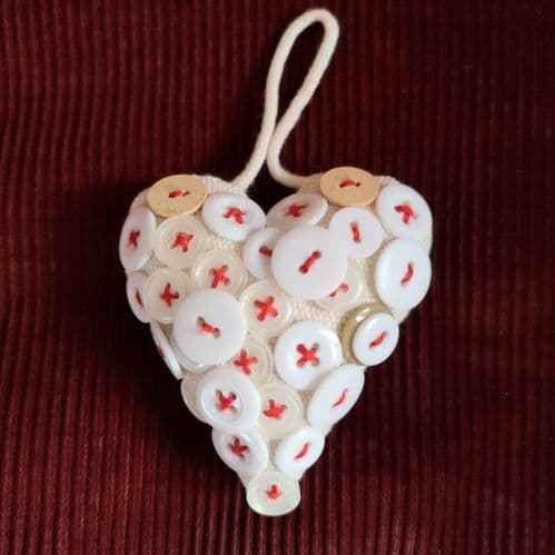 Fabric Heart - Buttons
