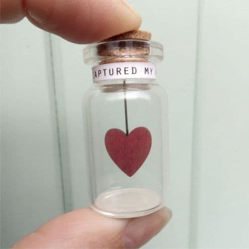 Heart in Miniature Bottle